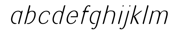 Sadigu-ThinSlanted Font LOWERCASE