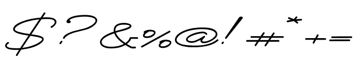 Saffanah Script Italic Font OTHER CHARS
