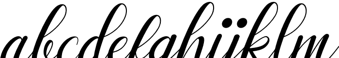 Safilla Italic Font LOWERCASE