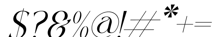 Sagire Italic Font OTHER CHARS