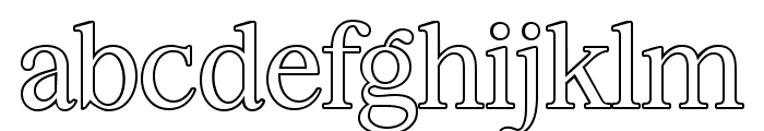 Sagitha Outline Regular Font LOWERCASE