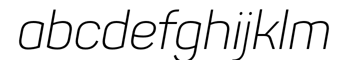 Sahar-LightItalic Font LOWERCASE
