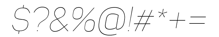 Sahar-ThinItalic Font OTHER CHARS