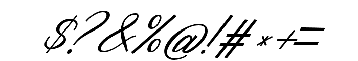 Sahara Italic Font OTHER CHARS