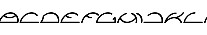 Saint Fighter Aqua Bold Italic Font UPPERCASE