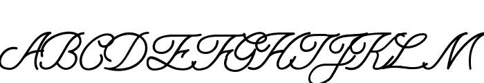 Sakena Cursive Handwriting Font UPPERCASE