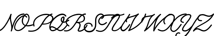 Sakena Cursive Handwriting Font UPPERCASE