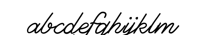 Sakena Cursive Handwriting Font LOWERCASE