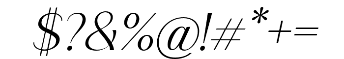 Saldo ExtraLight Italic Font OTHER CHARS