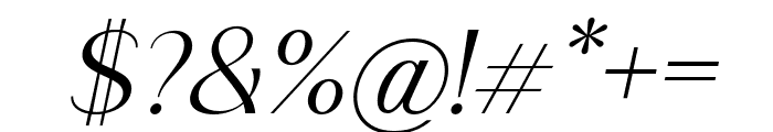 Saldo-LightItalic Font OTHER CHARS