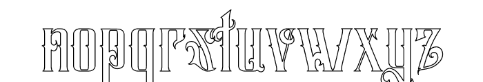 Salliery Outline Font LOWERCASE
