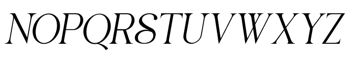 Salsify-Italic Font UPPERCASE