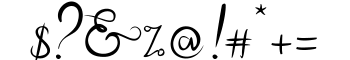 Samball Handwritten Regular Font OTHER CHARS