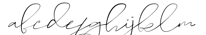 Sameday Signature Font LOWERCASE