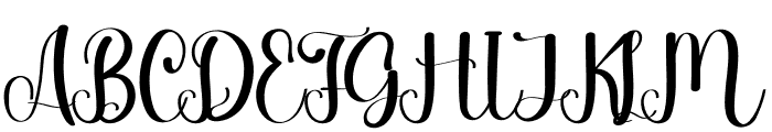 Sample Handmade Font UPPERCASE