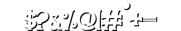 Sandorian Minus Outline Solid Shadow Font OTHER CHARS