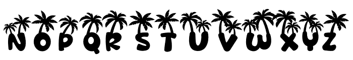 Sandy Toes Palm Font UPPERCASE