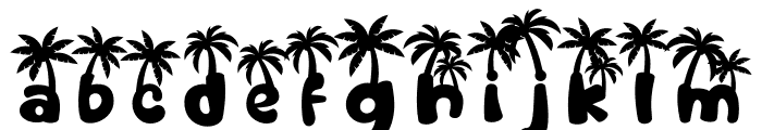 Sandy Toes Palm Font LOWERCASE
