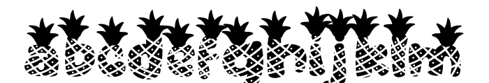 Sandy Toes Pineapple Font LOWERCASE