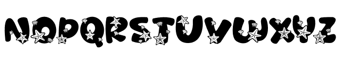 Sandy Toes Star Fish Font UPPERCASE