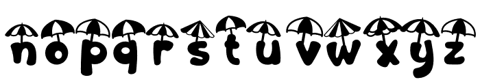 Sandy Toes Umbrella Font LOWERCASE
