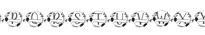 Sania monogram Font UPPERCASE