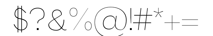 Sans-Essential thin Font OTHER CHARS