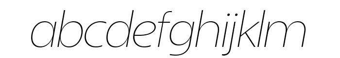 Sanshiro Display Thin Italic Font LOWERCASE