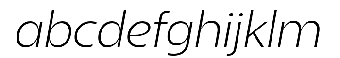 Sanshiro Extra Light Italic Font LOWERCASE