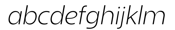 Sanshiro-ExtraLightItalic Font LOWERCASE