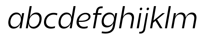 Sanshiro-LightItalic Font LOWERCASE