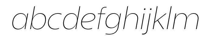 Sanshiro Thin Italic Font LOWERCASE