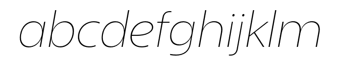 Sanshiro-ThinItalic Font LOWERCASE
