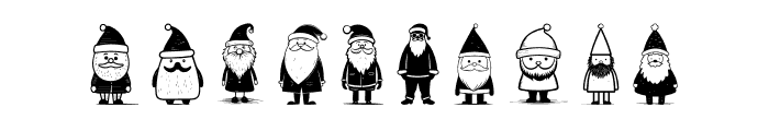 Santa Claus brings happiness Rg Font OTHER CHARS