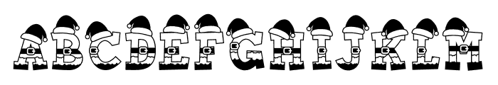 Santa Hat Free Font UPPERCASE