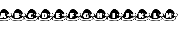 Santa Hat Font UPPERCASE