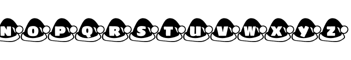 Santa Hat Font UPPERCASE