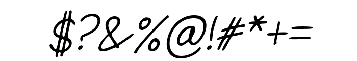 Santosa Handwriting Italic Font OTHER CHARS