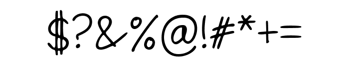 Santosa Handwriting Regular Font OTHER CHARS