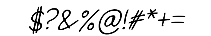 SantosaHandwriting-Italic Font OTHER CHARS
