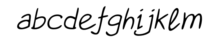 SantosaHandwriting-Italic Font LOWERCASE