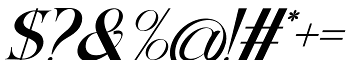 Sanzler Italic Font OTHER CHARS