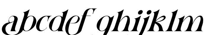 Sanzler Italic Font LOWERCASE