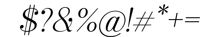 Sard ExtraLight Italic Font OTHER CHARS
