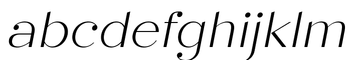 Sard ExtraLight Italic Font LOWERCASE