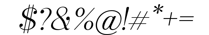 Sard-ExtraLightItalic Font OTHER CHARS