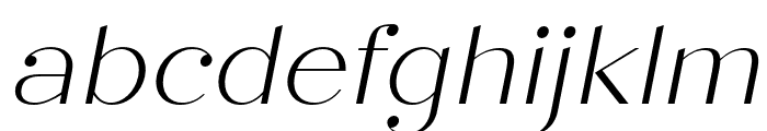 Sard-ExtraLightItalic Font LOWERCASE
