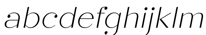 Sard Thin Italic Font LOWERCASE