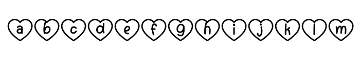 SassyHeart - Line Font LOWERCASE