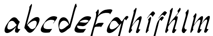 Satimah-Italic Font LOWERCASE